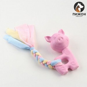 Игрушка жевательная Пижон Premium "Свинка", 10 х 6 х 3,5 см, розовая 6255547