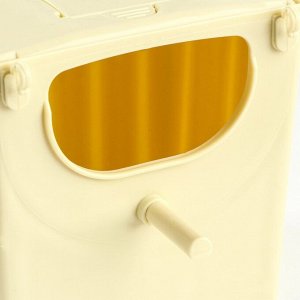 Пластиковый скворечник-гнездо для клетки, 13.5x10x12.5 см, бежевый