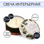 Свеча в железной банке «Merry Christmas», 2,5 х 5 см