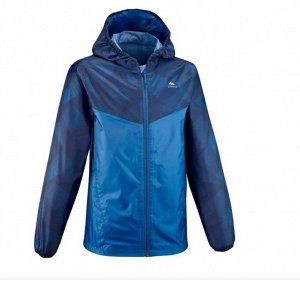 Куртка водонепроницаемая для походов для детей 7–15 лет синяя MH150