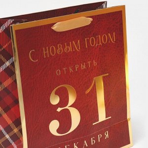 Пакет ламинированный вертикальный «С Новым Годом»,  21,5 ? 25 ? 10 см