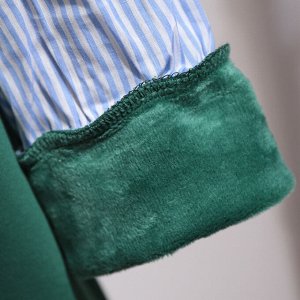 Женский костюм (свитшот цвет зеленый  + брюки цвет черный)