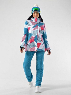 Женский горнолыжный костюм AZIMUTH В 221/8997_74 Голубой-Розовый / 9292_35 Темно-Голубой