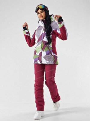 Женский горнолыжный костюм бренд AZIMUTH В 221/8997_73 Бордовый / 9292_33 Бордовый
