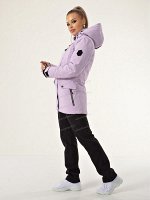 Женская удлиненная куртка-парка Azimuth В 221/21840_12 Нежно-Розовый
