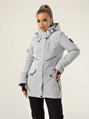 Женская удлиненная куртка-парка Azimuth В 221/21840_14 Светло-Серый