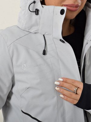 Женская удлиненная куртка-парка Azimuth В 221/21840_14 Светло-Серый