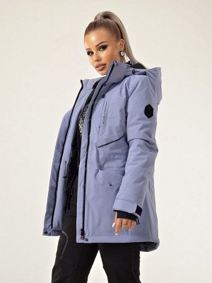 Женская удлиненная куртка-парка Azimuth В 221/21840_15 Сирень