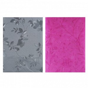 VETTA Шторка для ванной, ЭВА, 80 г/м2, 180x180см, 12 колец, с рисунком цветов, 2 дизайна