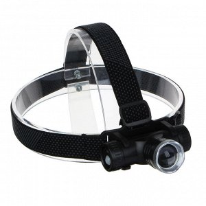 ЕРМАК Фонарь налобный, CREE XPE LED, 4 режима, 1200мАч, 8,3х3,8х7,3см,  USB кабель, пластик