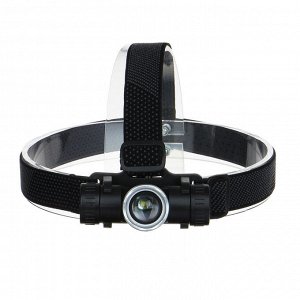 ЕРМАК Фонарь налобный, CREE XPE LED, 4 режима, 1200мАч, 8,3х3,8х7,3см,  USB кабель, пластик