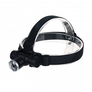 ЕРМАК Фонарь налобный, CREE XPE LED, 4 режима, 1200мАч, 8,3х3,8х7,3см,  USB кабель, пластик
