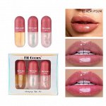 FIT COLORS Блеск бальзам для губ с эффектом увеличения объема губ, 3шт