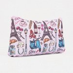 Косметичка на молнии, цвет розовый/разноцветный