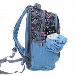 Рюкзак школьный Kite Education teens, 40 х 30 х 17,5 см, эргономичная спинка, синий