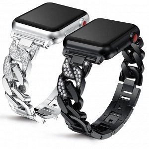 Женский Металлический ремешок для Apple Watch Premium со стразами 38-40-41-42-44-45-49 mm