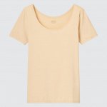 UNIQLO Heattech - нательная термо-футболочка - 31 BEIGE