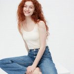 UNIQLO Heattech - термо-маечка с бюстье - белый