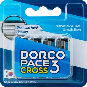 * ' DORCO Кассеты для бритья Pace CROSS 3, с 3 лезвиями для станка CROSS  (4 шт) #  new