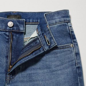 UNIQLO — узкие прямые джинсы (длина 70 см) 08 DARK GRAY