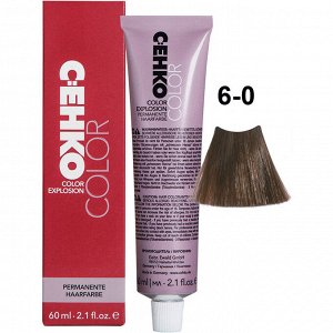 Краска для волос 6/0 Темный блондин перманентная крем краска для седых волос 60 мл C:EHKO Color Explosion