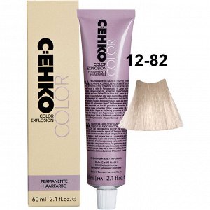 Краска для волос 12/82 Фиолетово-пепельный платиновый блондин перманентная крем краска для седых волос 60 мл C:EHKO Color Explosion