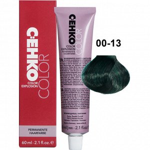 Краска для волос 00/13Микстон Зеленый перманентная крем краска для седых волос 60 мл C:EHKO Color Explosion