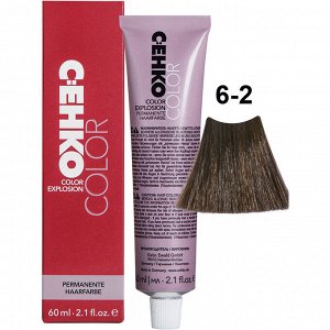 Краска для волос 6/2 Темно-пепельный блондин перманентная крем краска для седых волос 60 мл C:EHKO Color Explosion