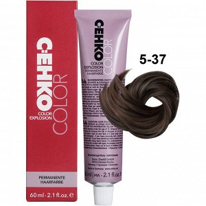 Краска для волос 5/37 Светлый шатен золотисто-коричневый перманентная крем краска для седых волос 60 мл C:EHKO Color Explosion