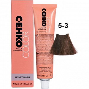 Краска для волос без аммиака тонирующая 5/3 Светло-золотисто коричневый 60 мл C:EHKO Color Vibration