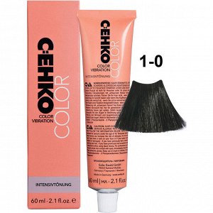 Краска для волос без аммиака тонирующая 1/0 Черный 60 мл C:EHKO Color Vibration