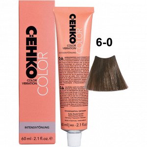 Краска для волос без аммиака тонирующая 6/0 Темный блондин 60 мл C:EHKO Color Vibration