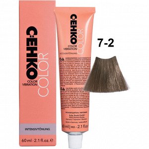 Краска для волос без аммиака тонирующая 7/2 Пепельный блондин 60 мл C:EHKO Color Vibration