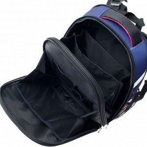 Рюкзак каркасный Probag "Фламинго", 38 х 30 х 16 см, эргономичная спинка, синий, розовый