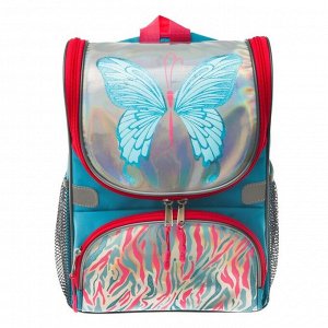 Рюкзак школьный Calligrata "Волшебная бабочка", 23,5 х 33 х 14 см, эргономичная спинка, голография