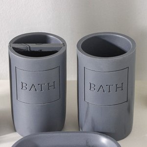 Набор аксессуаров для ванной комнаты «Сияние», 4 предмета (дозатор 300 мл, мыльница, 2 стакана)