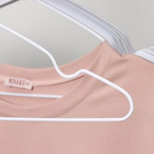 Вешалка-плечики для одежды Доляна, размер 40-44, антискользящее покрытие, цвет белый