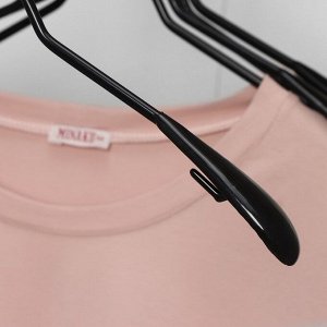 Вешалка-плечики для одежды, размер 40-42, антискользящее покрытие, цвет чёрный