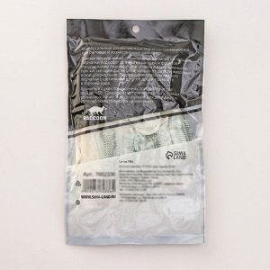 Перчатки хозяйственные Raccoon с щётками, ПВХ, 90 г, размер L, белые