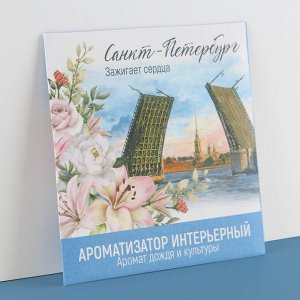 Ароматизатор в конверте «Санкт - Петербург», зелёный чай, 11 x 11 см