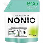 LION Ежедневный зубной ополаскиватель &quot;Nonio&quot; с длительной защитой от неприятного запаха (аромат цитрусовых и мяты) 950 мл, сменная упаковка с крышкой / 6