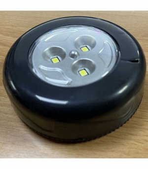 Светодиодный фонарь PUSH LIGHT 3 Вт Smartbuy 3AAA, черный (SBF-133-B)