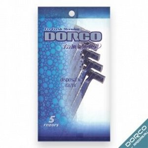 DORCO Станки для бритья одноразовые, фиксир. головка с 2 лезвиями (5+1шт)  NEW