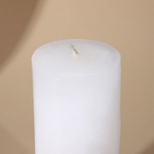 Свеча интерьерная белая с бетоном, 14 х 5 см