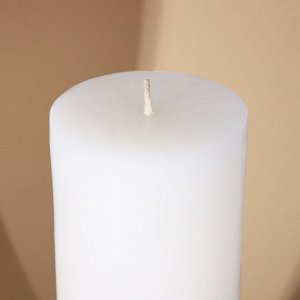 Свеча интерьерная белая с бетоном (поталь), 26 х 8 см