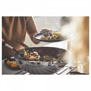 IKEA 365+, Сковорода-вок, нержавеющая сталь с антипригарным покрытием, 32 см