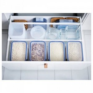 IKEA 365+, Контейнер для пищевых продуктов, квадратный/пластиковый, 750 мл, 3 шт