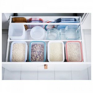 IKEA 365+, Контейнер для пищевых продуктов, квадратный/пластиковый, 750 мл, 3 шт