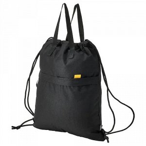 VÄRLDENS, спортивная сумка, черная, 38x49 см/15 л