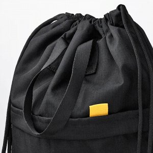 VÄRLDENS, спортивная сумка, черная, 38x49 см/15 л